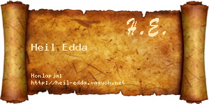 Heil Edda névjegykártya